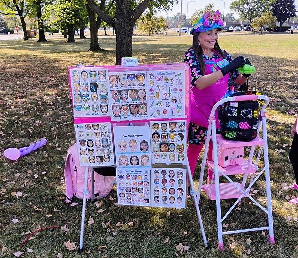 Face painting at Kajy Law Car Seat Giveaway