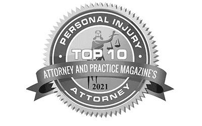 Top 10 personal injury attorney badge