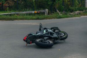 black motorcycle on the road
